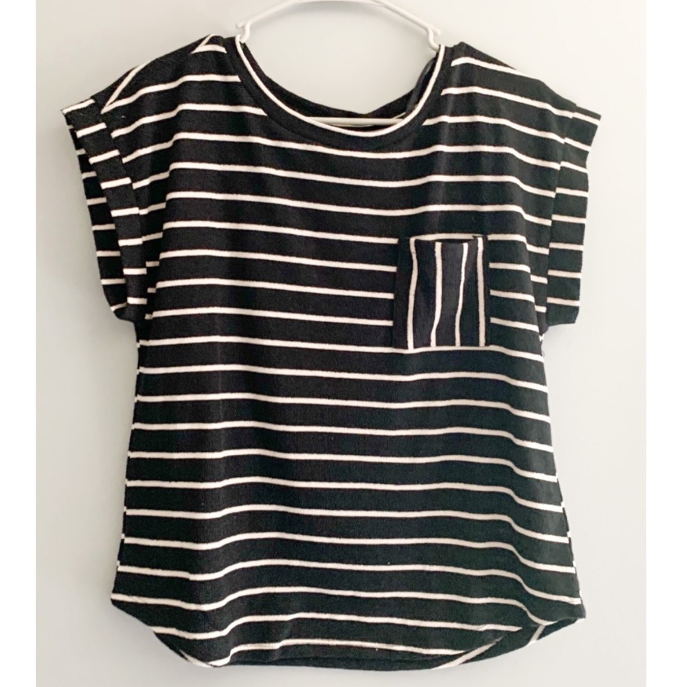 black and tan striped shirt